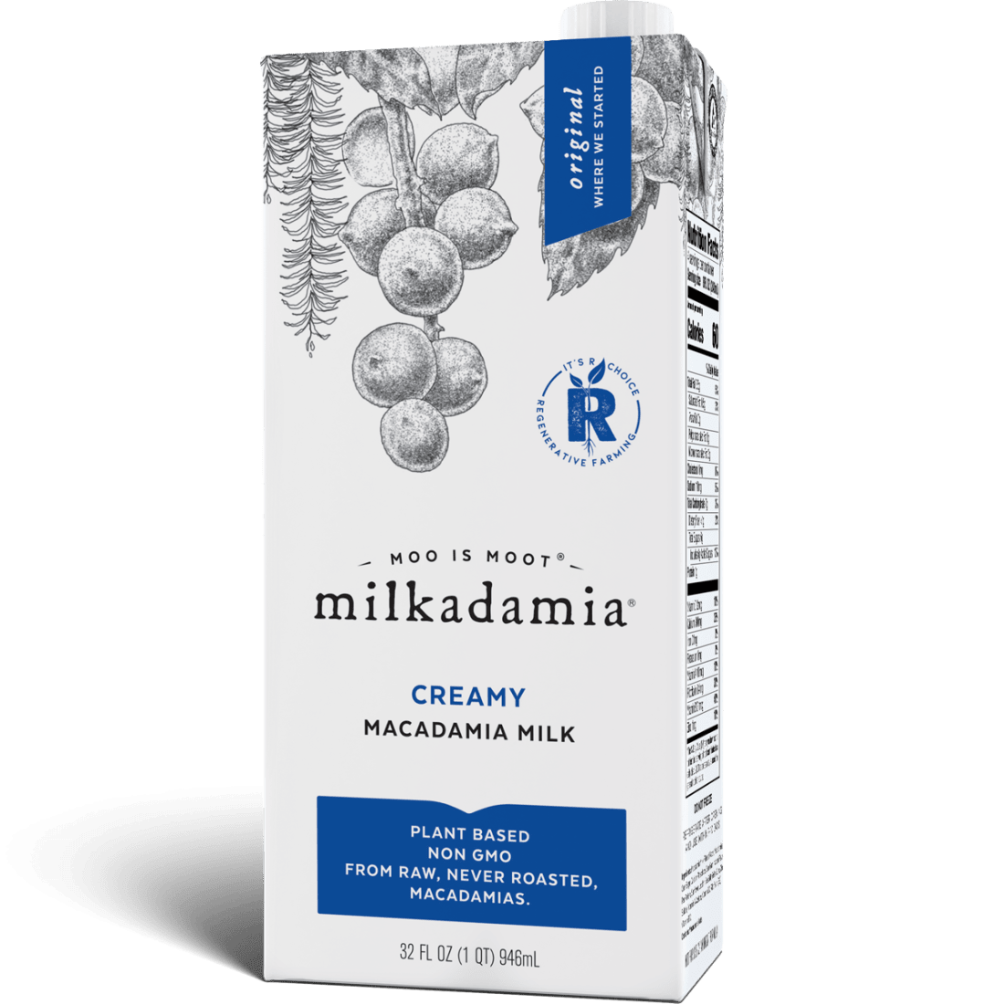 Milkadamia 32 oz. Original Creamy Macadamia Nut Milk - Pack of 6 Milkadamia 32 oz. Original Creamy Macadamia Nut Milk - Pack of 6