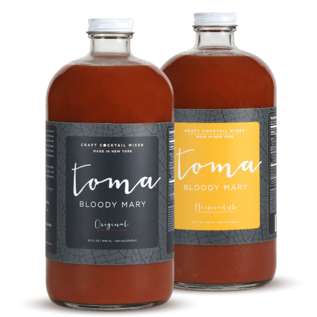 Toma Bloody Mary Original/Horseradish (32oz) 2-PACK Variety