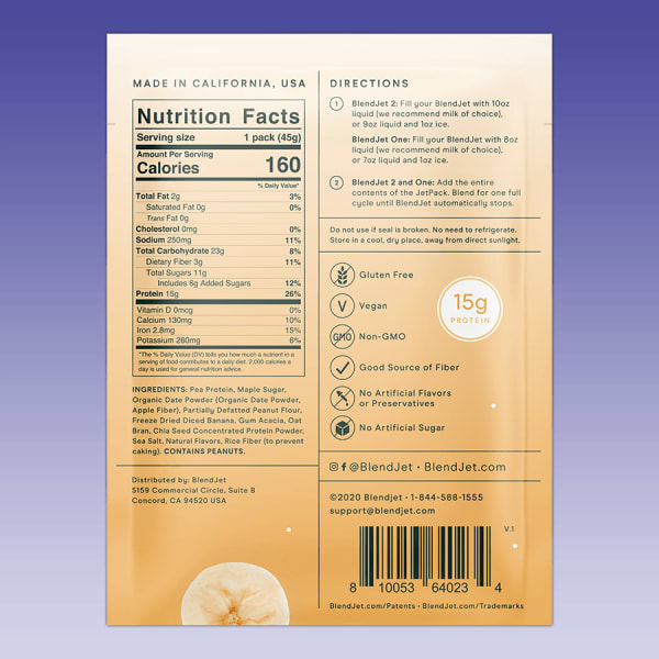 nutrition facts image Peanut Butter Power Breakfast