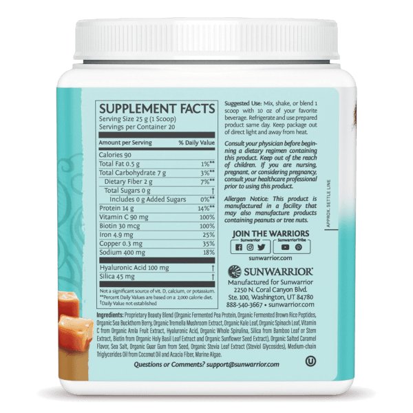 nutrition facts image Salted Caramel / 20 Servings