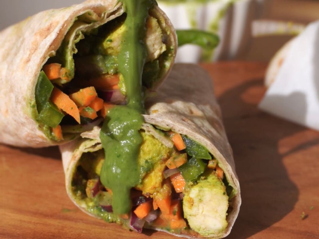 Tempeh Kathi Rolls BlendJet Recipe